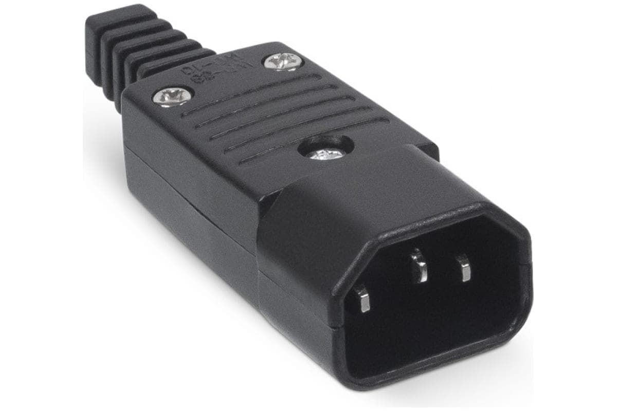 Вилка электрическая Cabeus IEC-320-C14 черный