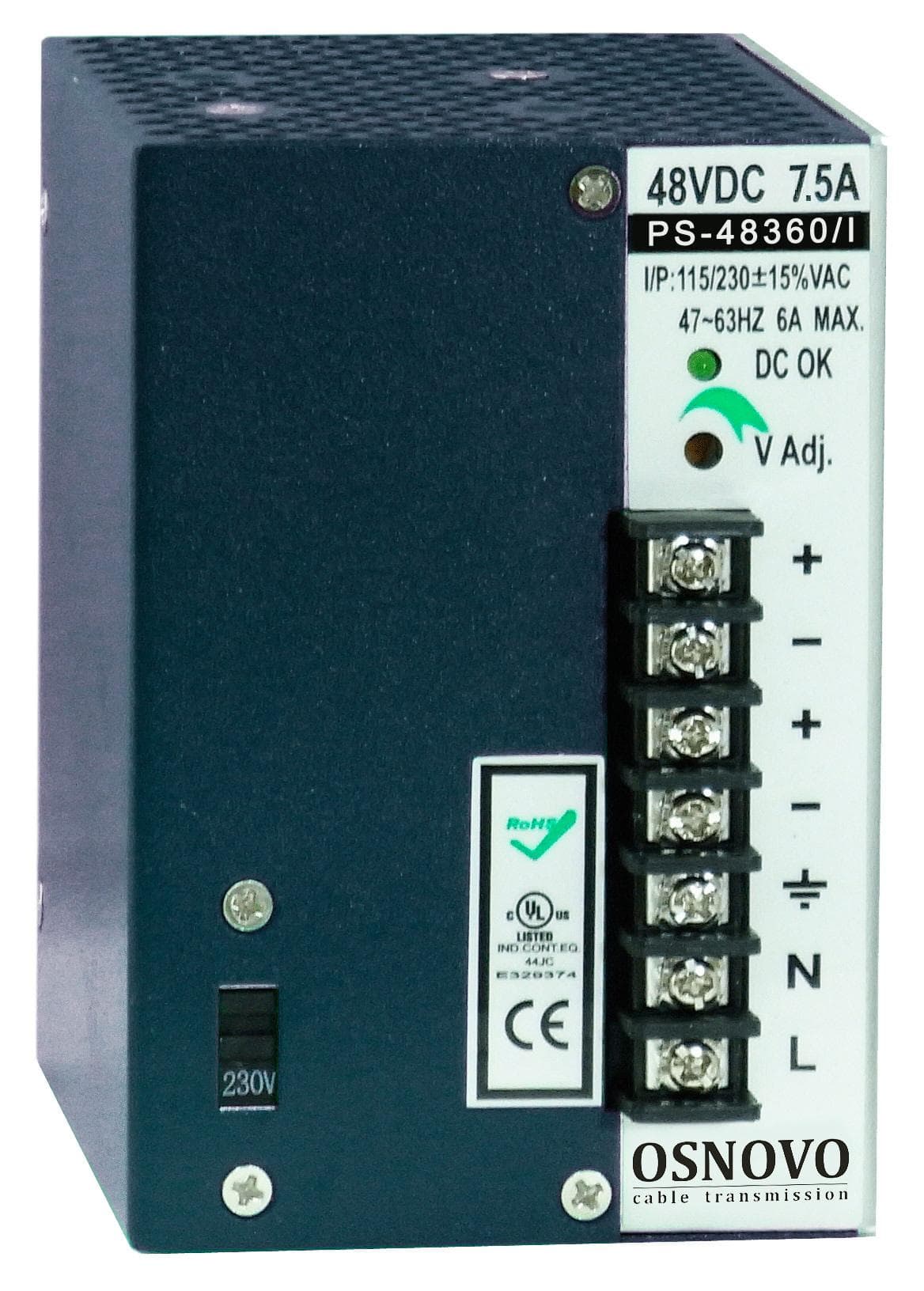 Блок питания для камер видеонаблюдения Osnovo PS-48360/I
