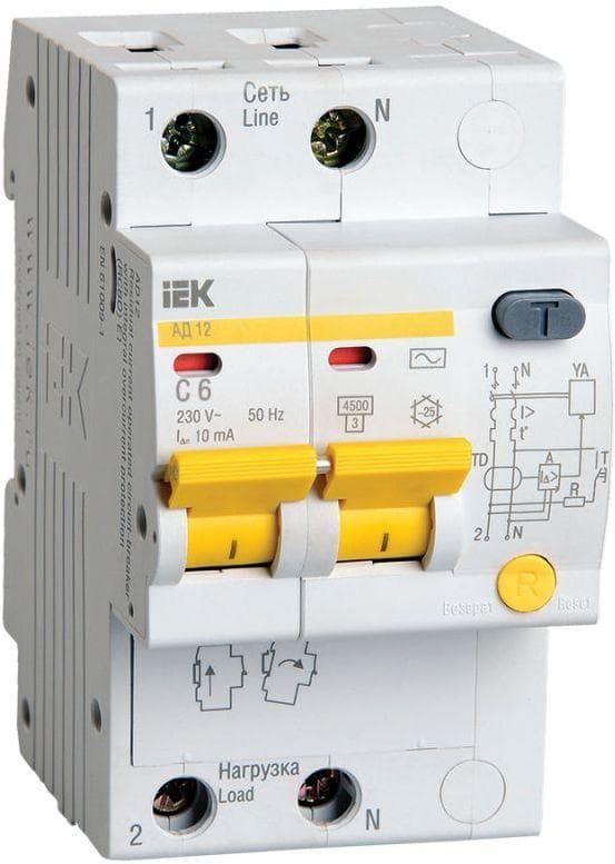 Выключатель автоматический IEK MAD10-2-006-C-010 белый