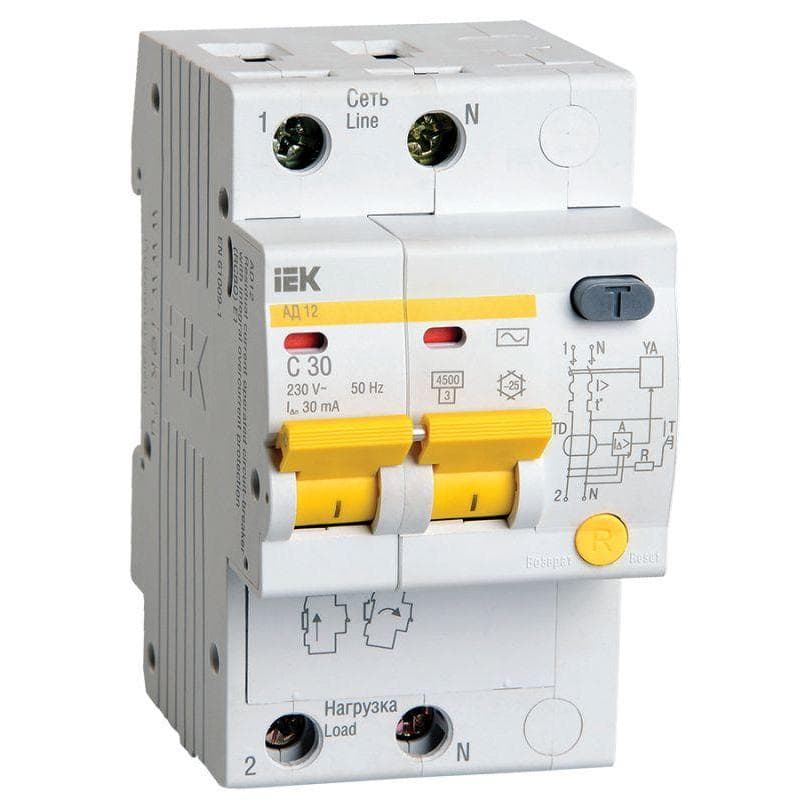 Выключатель дифференциальный IEK АД12 MAD10-2-032-C-030