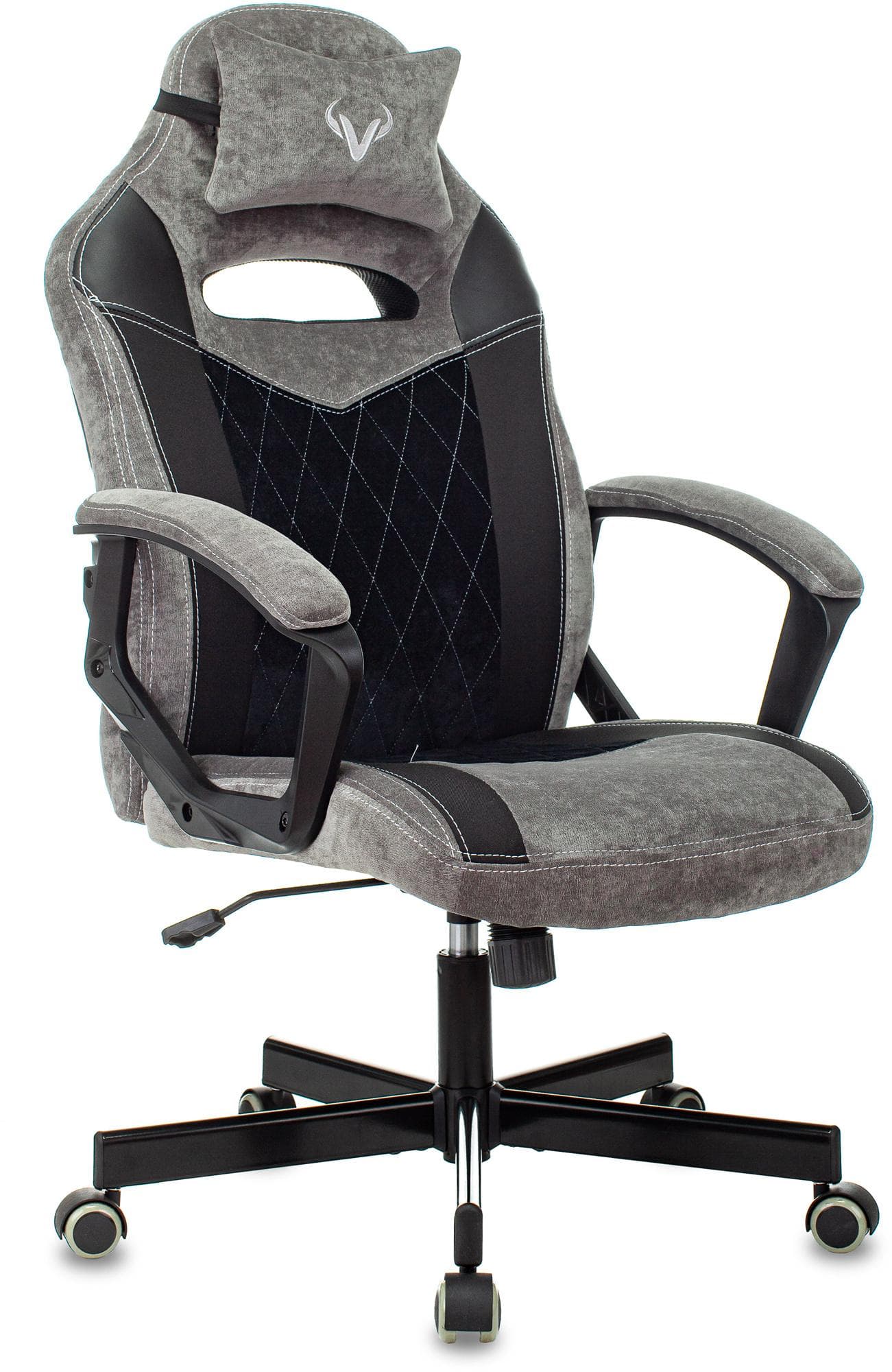 Геймерское кресло Бюрократ Knight Viking 6 B Fabric серый/черный