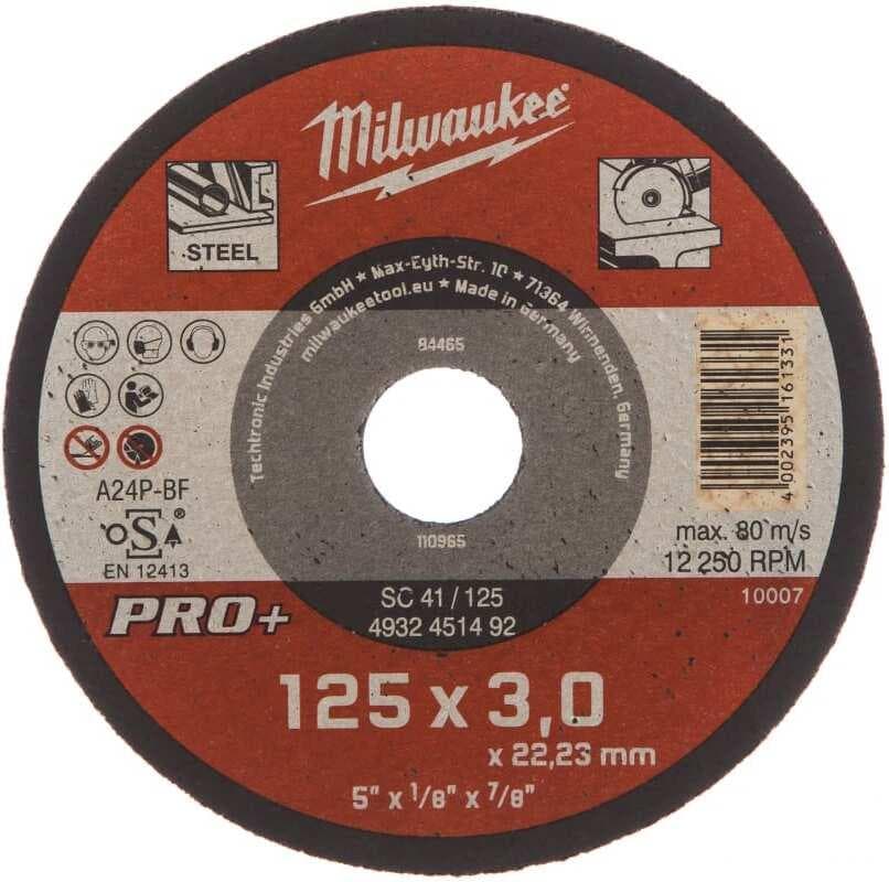 Диск отрезной Milwaukee PRO+ SC41 125x3 (4932451492)