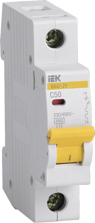 Выключатель нагрузки IEK ВА47-29 1Р 50А 4.5кА MVA20-1-050-C