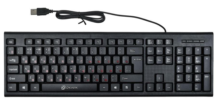 Клавиатура Oklick 120M USB черный