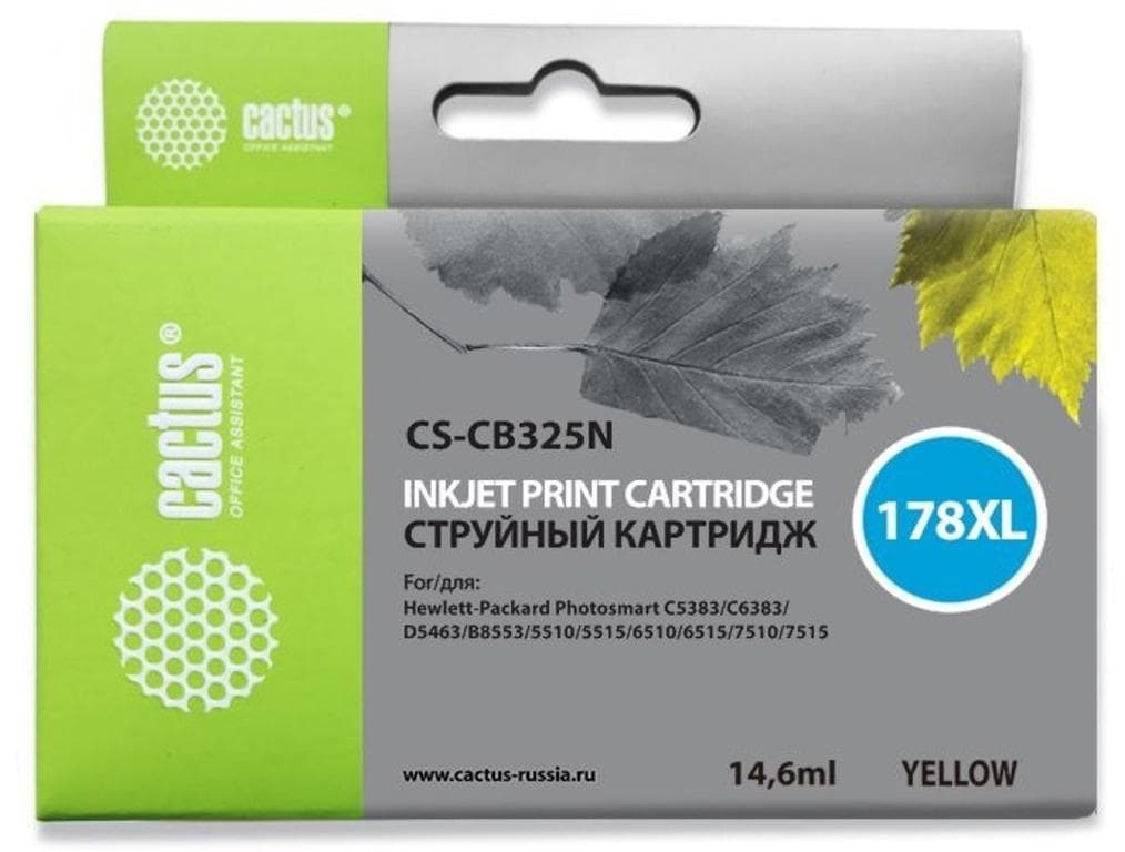 Картридж Cactus CS-CB325N 178XL желтый (CS-CB325)