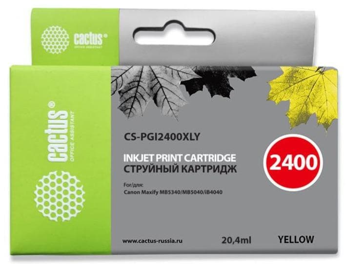 Картридж Cactus CS-PGI2400XLY Yellow