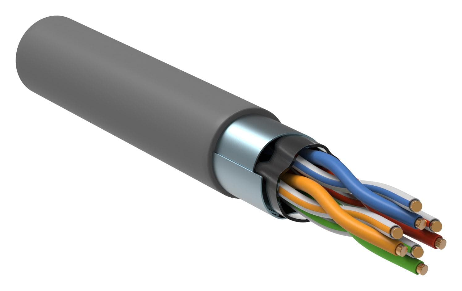 Кабель информационный ITK Generica BC1-C5E04-311-305-G кат.5E 305м серый