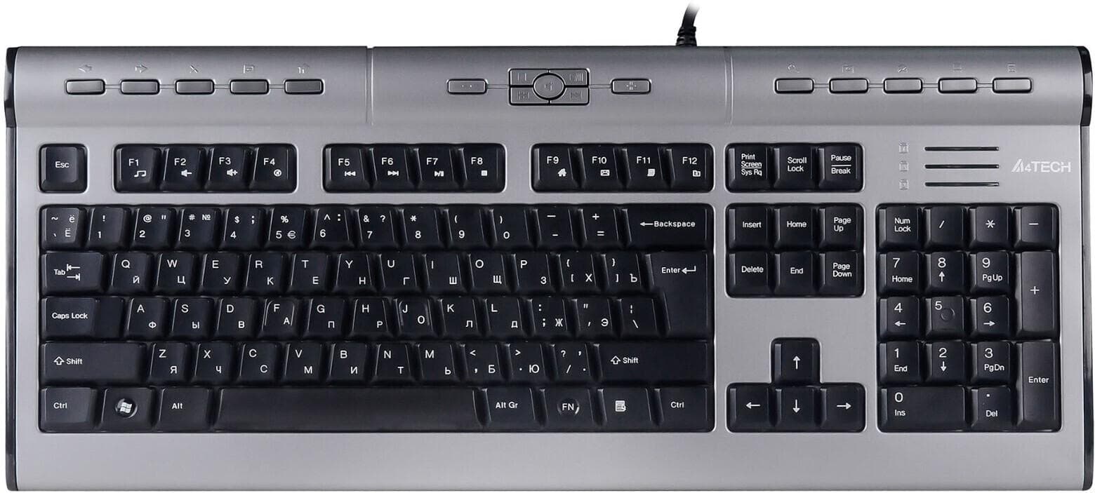 Клавиатура A4Tech KLS-7MUU серебристый