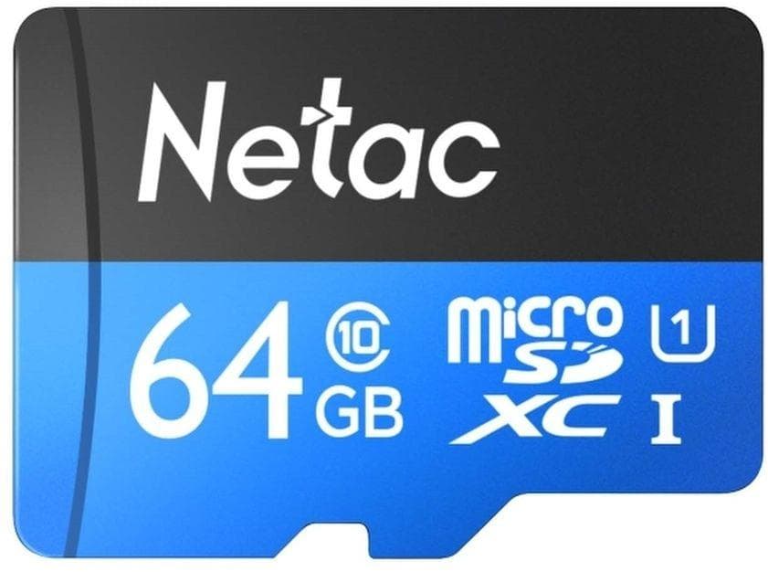 Карта памяти Netac P500 Standard 64GB + адаптер (NT02P500STN-064G-R)