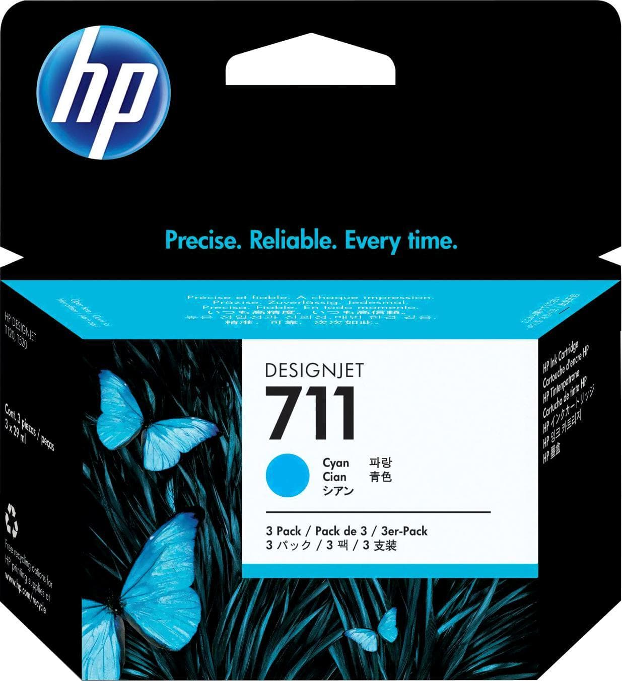 Картридж HP 711 голубой (CZ134A)
