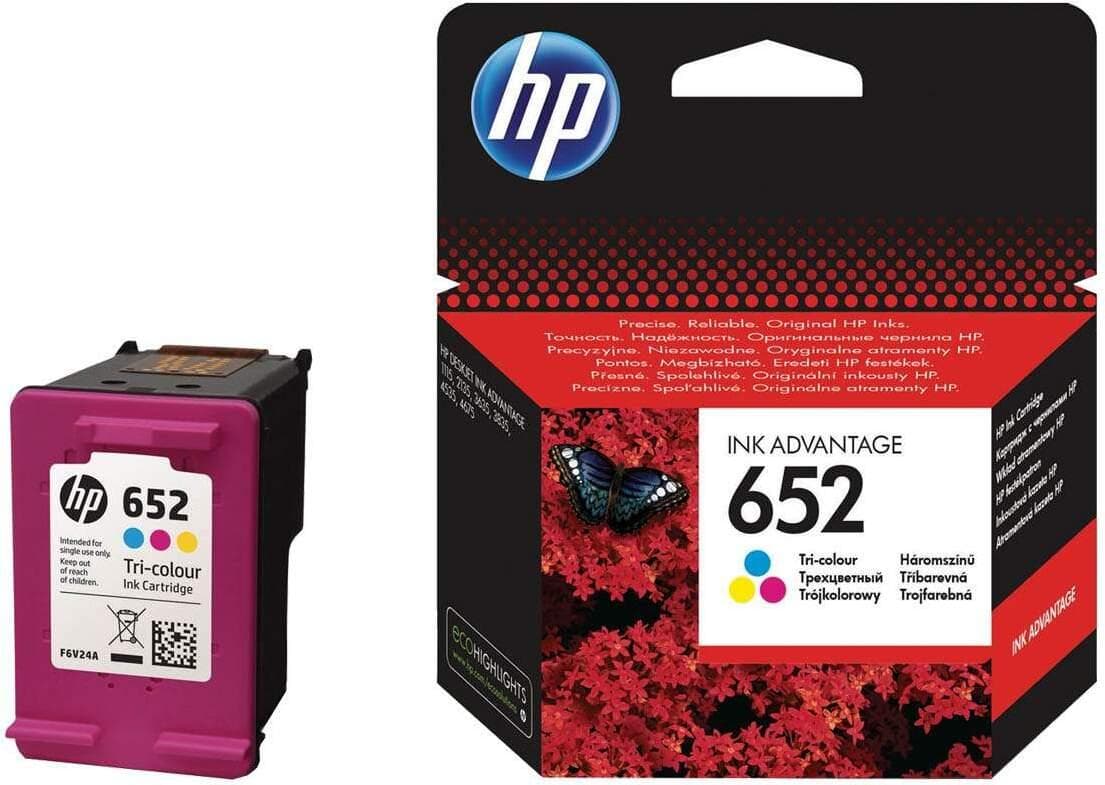 Картридж HP 652 трехцветный (F6V24AE)