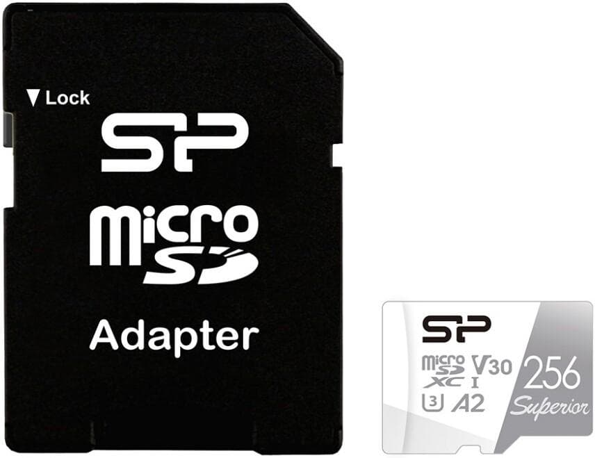 Карта памяти Silicon-Power microSD 256GB Superior A2 microSDXC Class 10 UHS-I U3 (SP256GBSTXDA2V20)