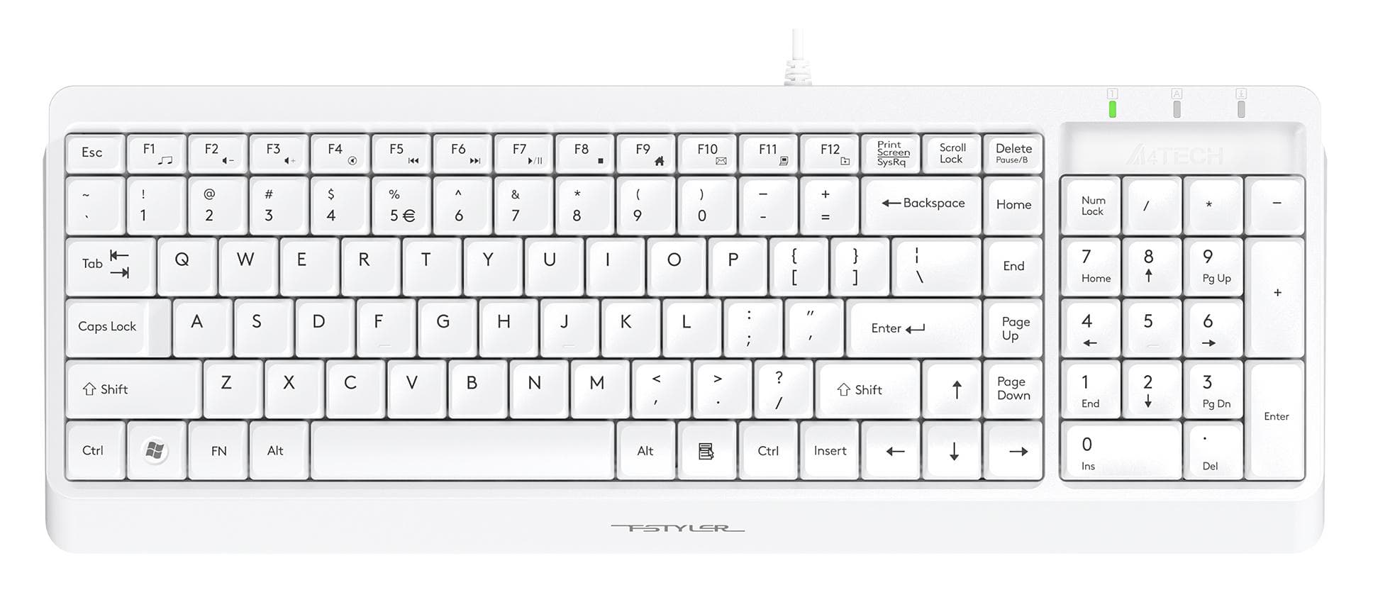 Клавиатура A4Tech Fstyler белый (FK15)