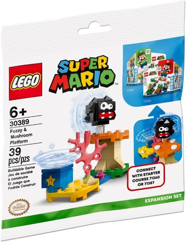 Конструктор Lego Super Mario платформа Fuzzy & Mushroom (30389)