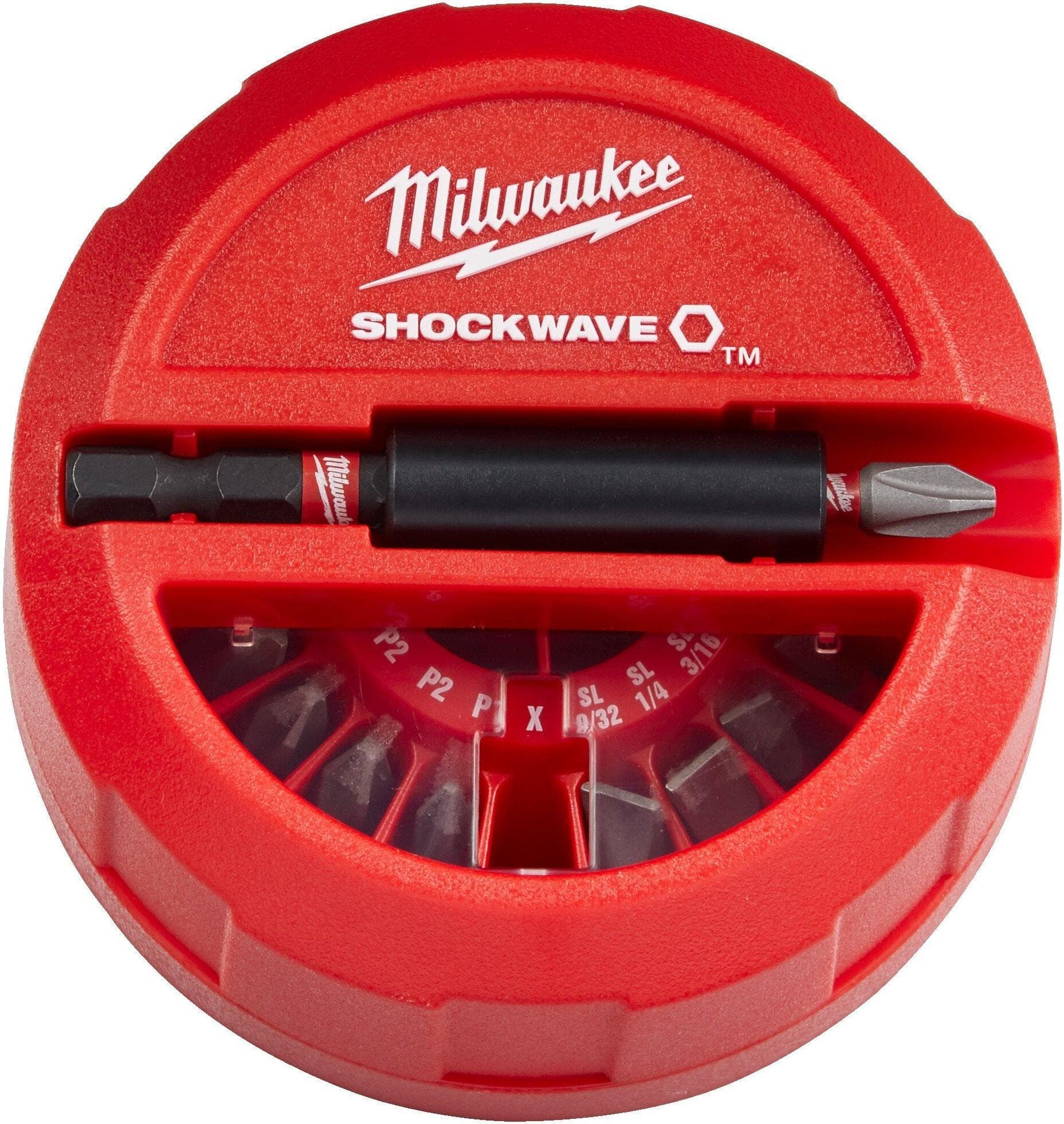 Набор бит Milwaukee Shockwave 15шт в пластиковом кейсе (4932430904)