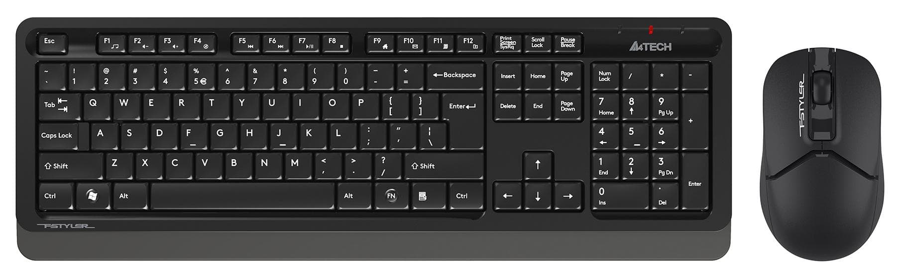 Набор периферии A4Tech Fstyler FG1012 черный/серый