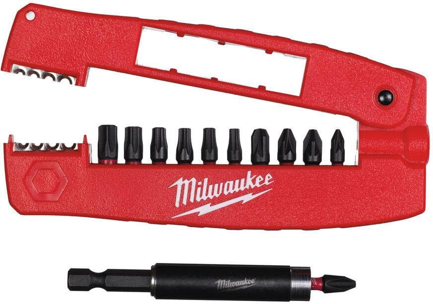 Набор бит Milwaukee Shockwave Крокодил 2 12шт (4932430910)