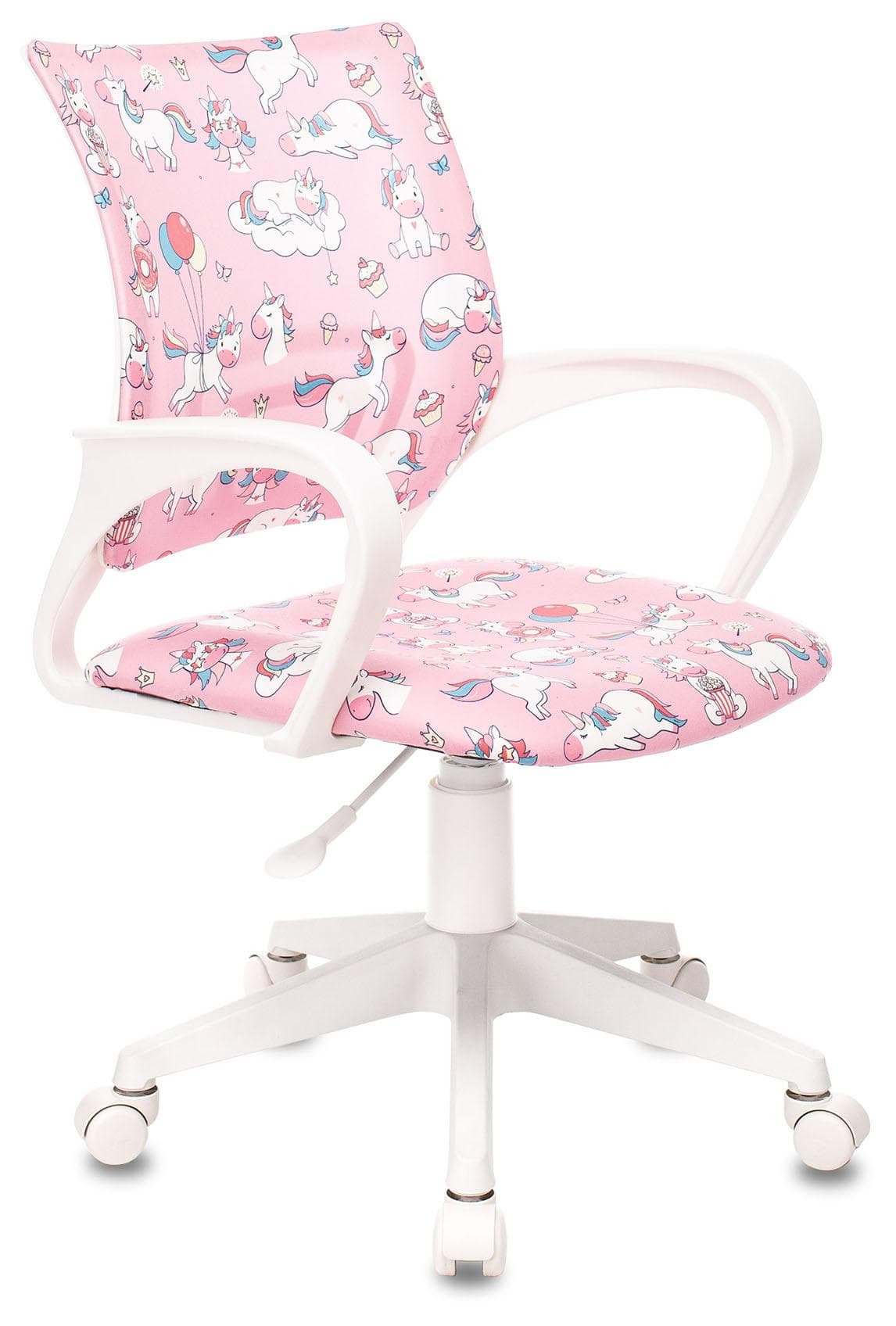 Кресло детское Бюрократ Burokids 1 W-UNICORN розовый/белый