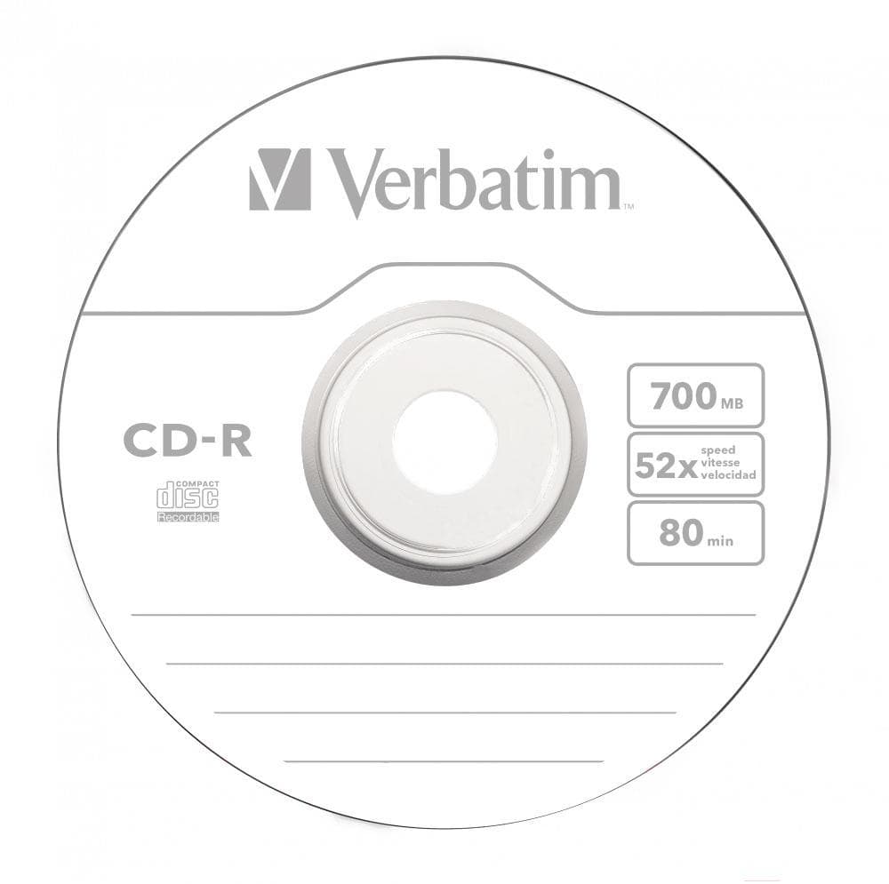 CD-R диск Verbatim 700MB 52x bulk (43787)