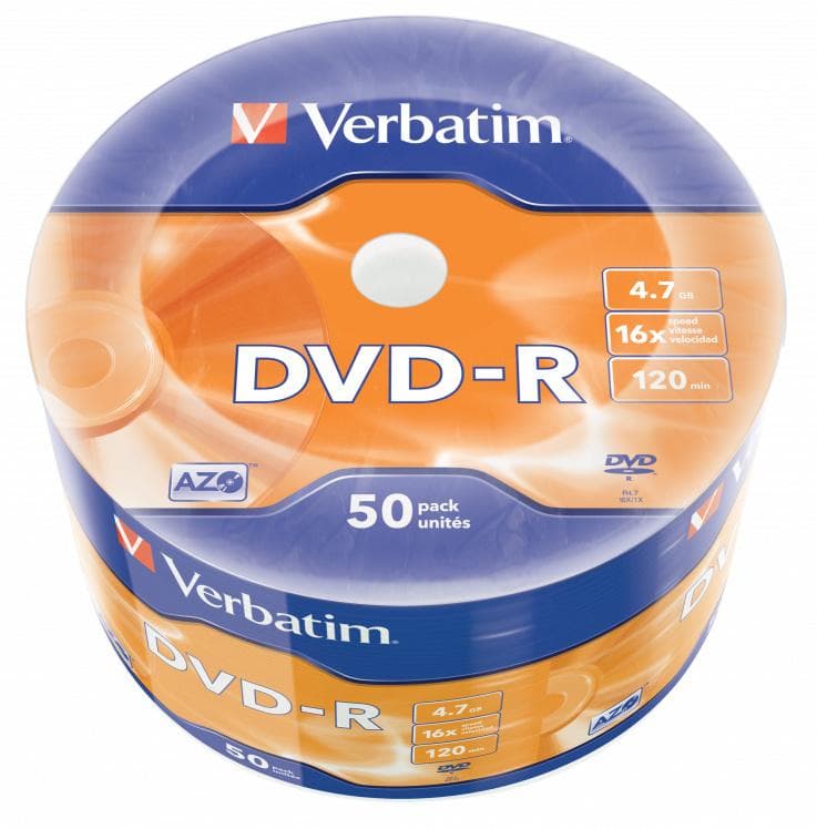 DVD-R диск Verbatim 4.7GB 16x 50шт (43788)
