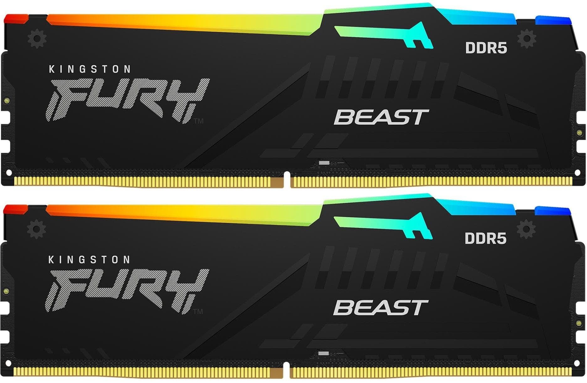 Оперативная память Kingston Fury Beast Black RGB Expo 32Gb DDR5 (KF556C36BBEAK2-32)
