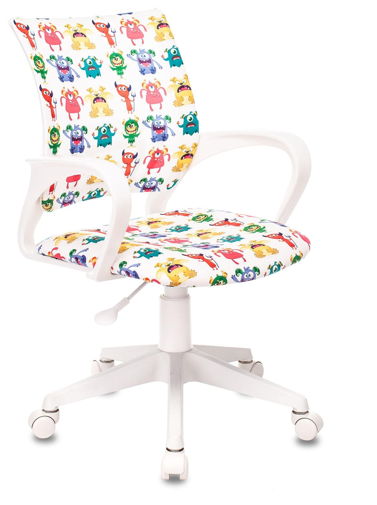 Кресло детское Бюрократ Burokids 1 W-MONSTER белый/белый