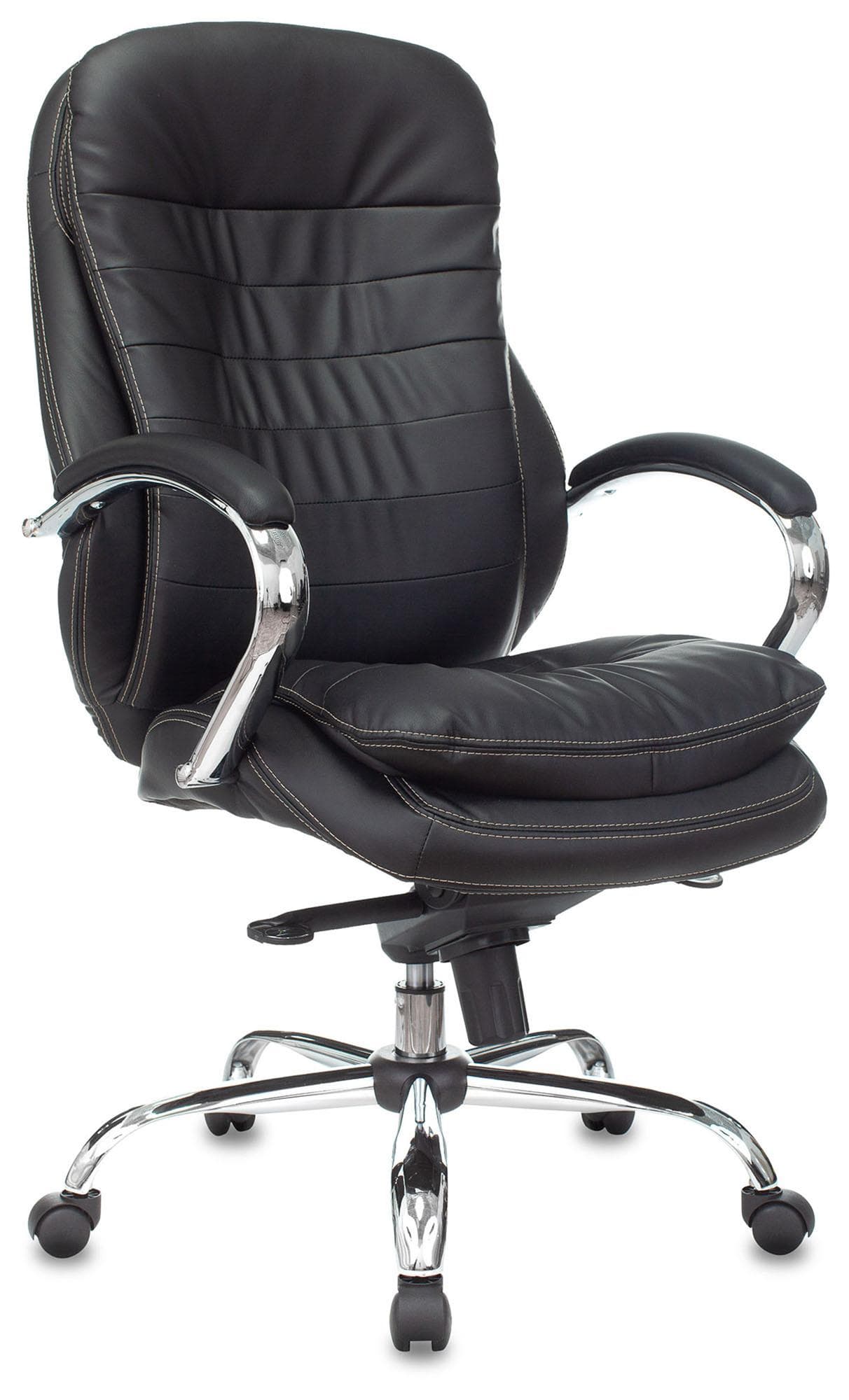 Офисное кресло Бюрократ T-9950/BLACK-PU крестовина хром/черный