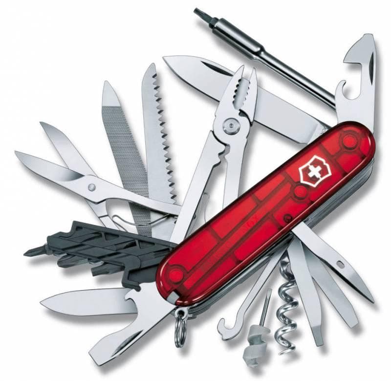 Мультитул Victorinox CyberTool L красный полупрозрачный (1.7775.T)