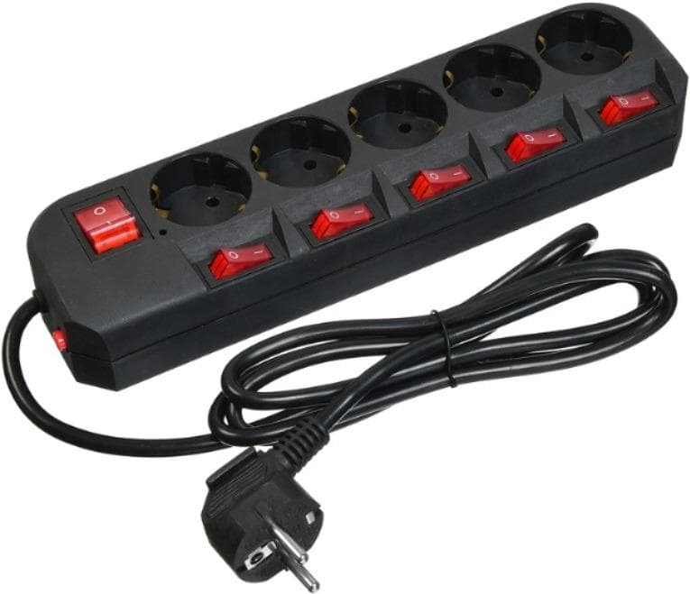 Сетевой фильтр Buro 500SH-3-SW-B черный