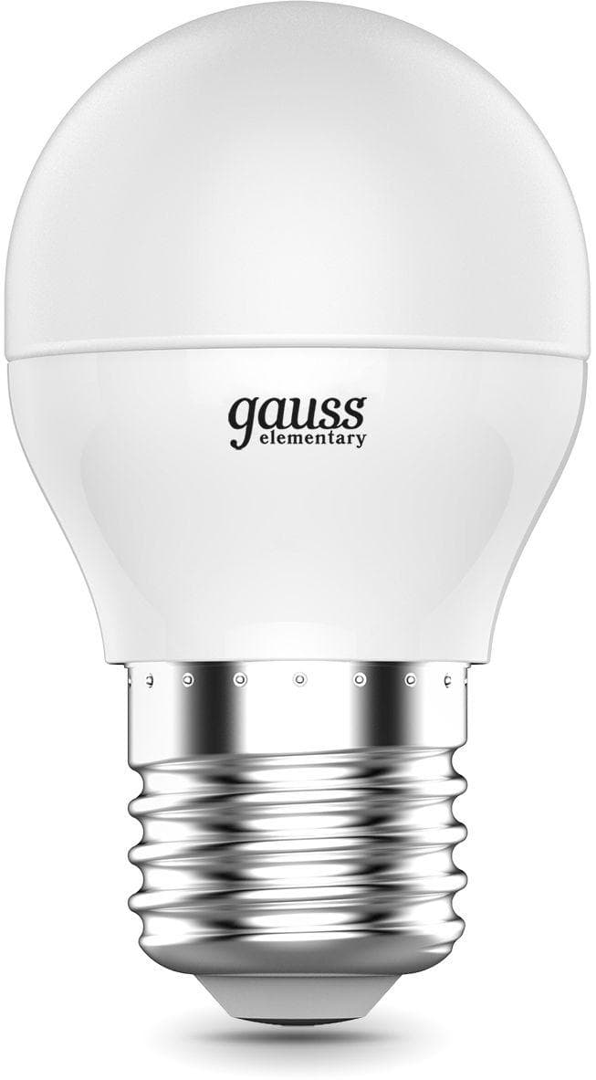 Светодиодная лампа Gauss Elementary 6Вт E27 220B 4100K 10шт (53226-10)