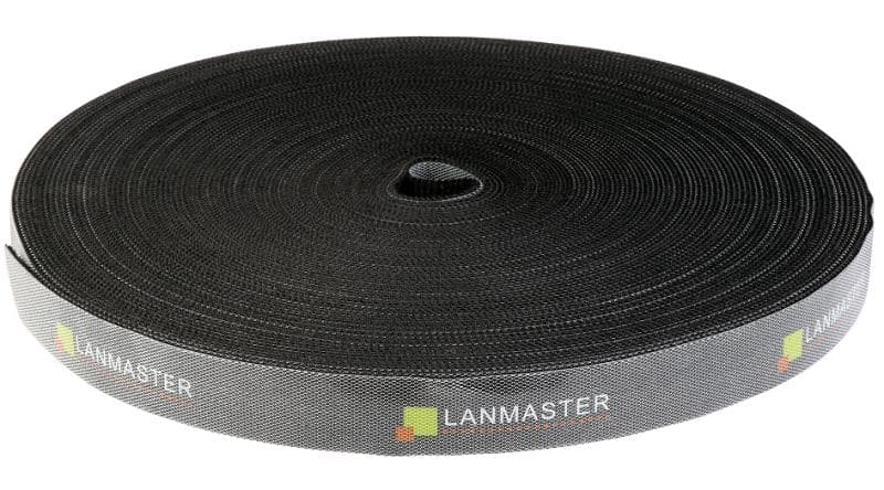Хомут-липучка кабельный Lanmaster LAN-VCM30M-BK черный