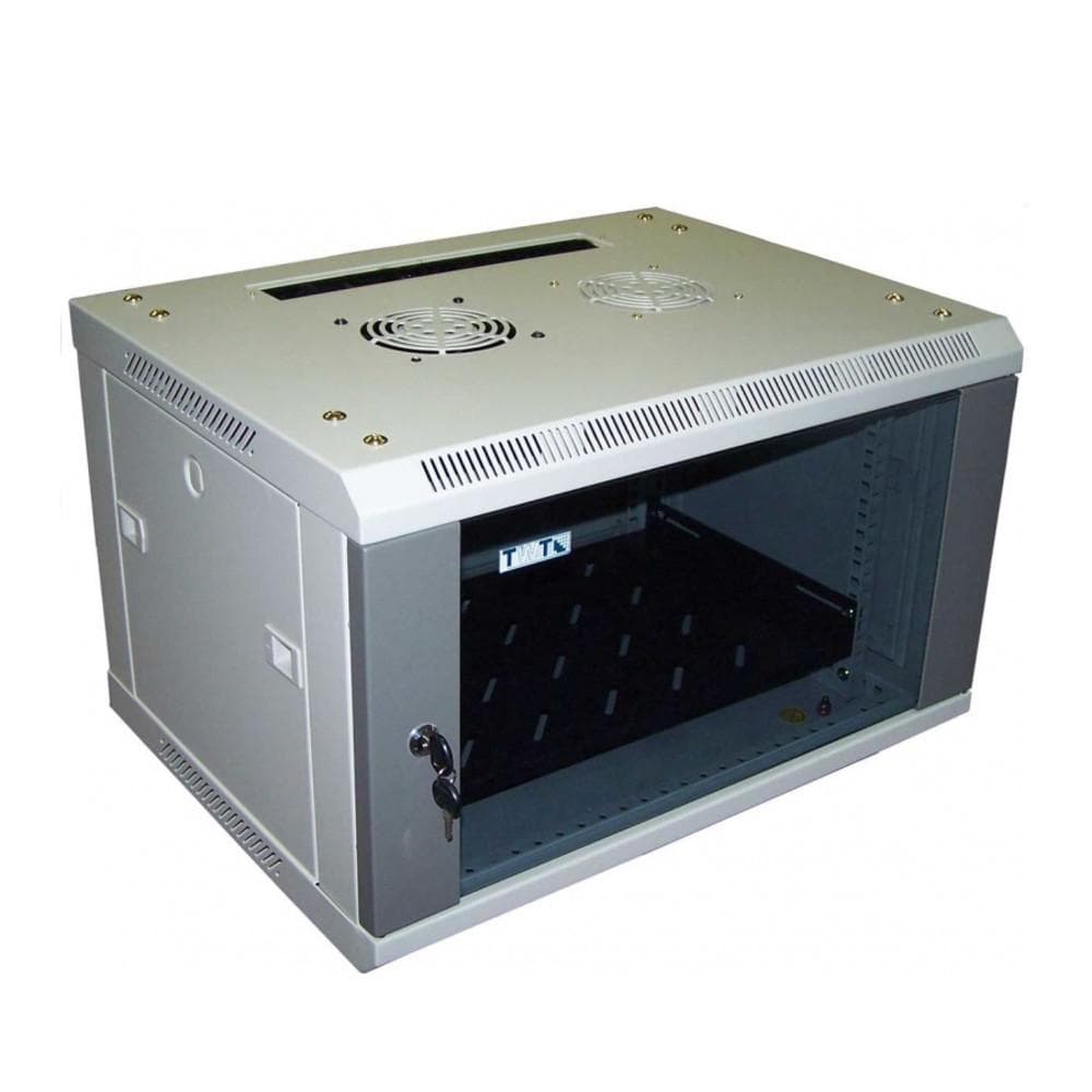 Шкаф телекоммуникационный TWT TWT-CBWPG-9U-6X4-GY серый