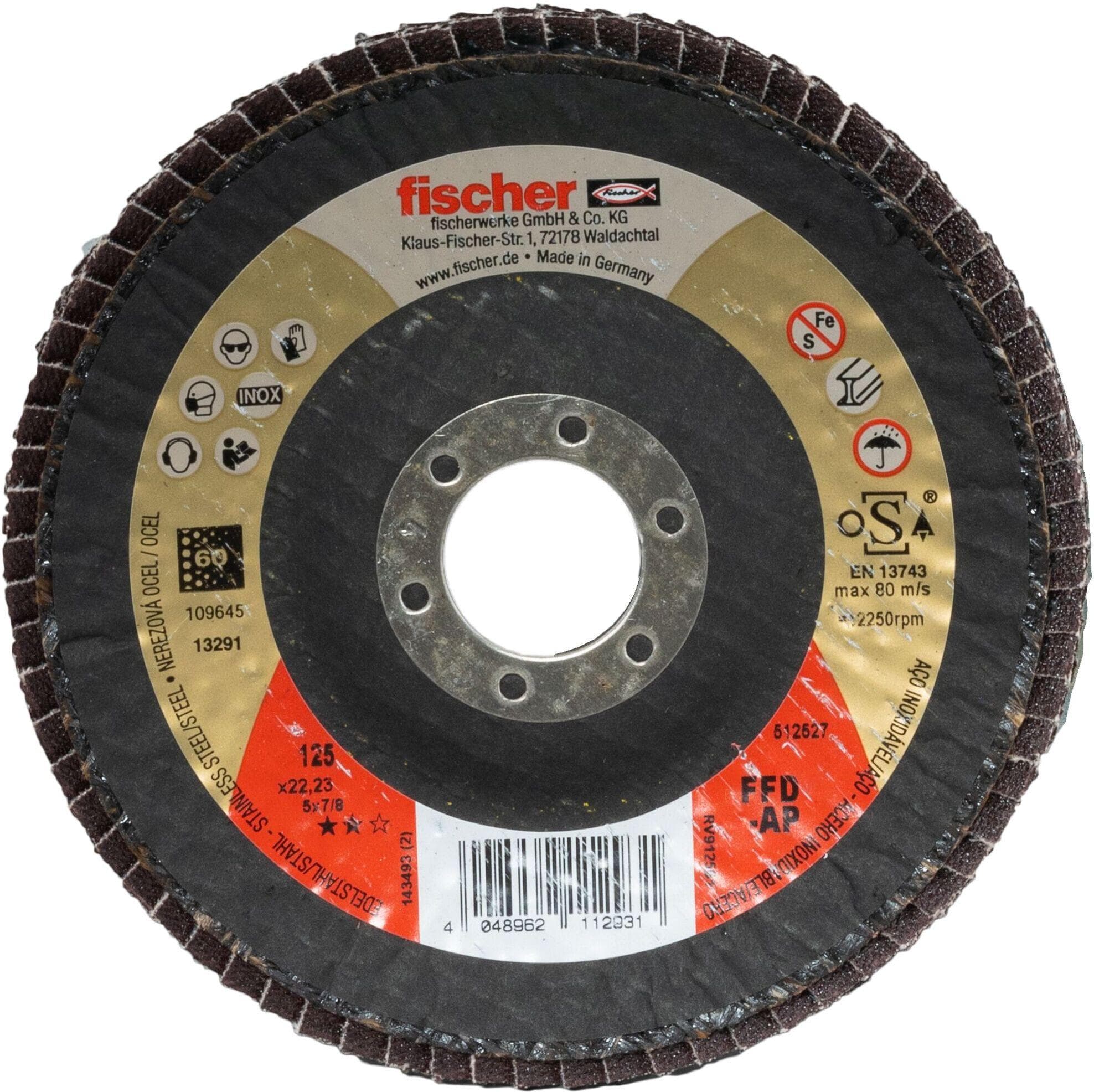 Диск лепестковый Fischer FFD-AP 125 K60 Inox (512527)