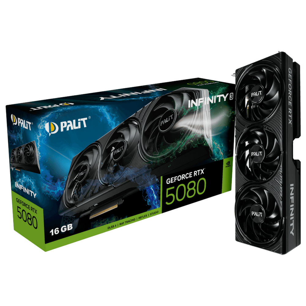 Видеокарта Palit GeForce RTX 5080 Infinity 3 16GB GDDR7 (NE75080019T2-GB2035S)