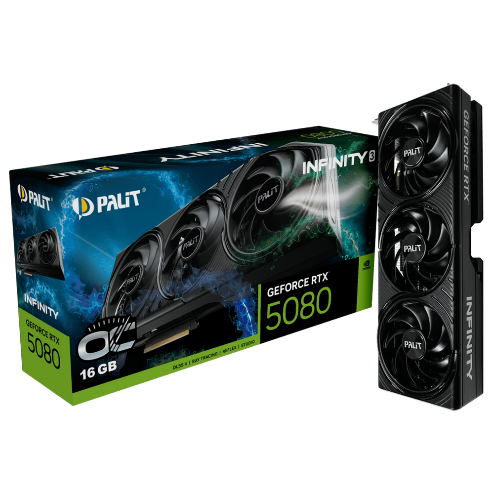 Видеокарта Palit GeForce RTX 5080 Infinity 3 OC 16GB GDDR7 (NE75080U19T2-GB2035S)