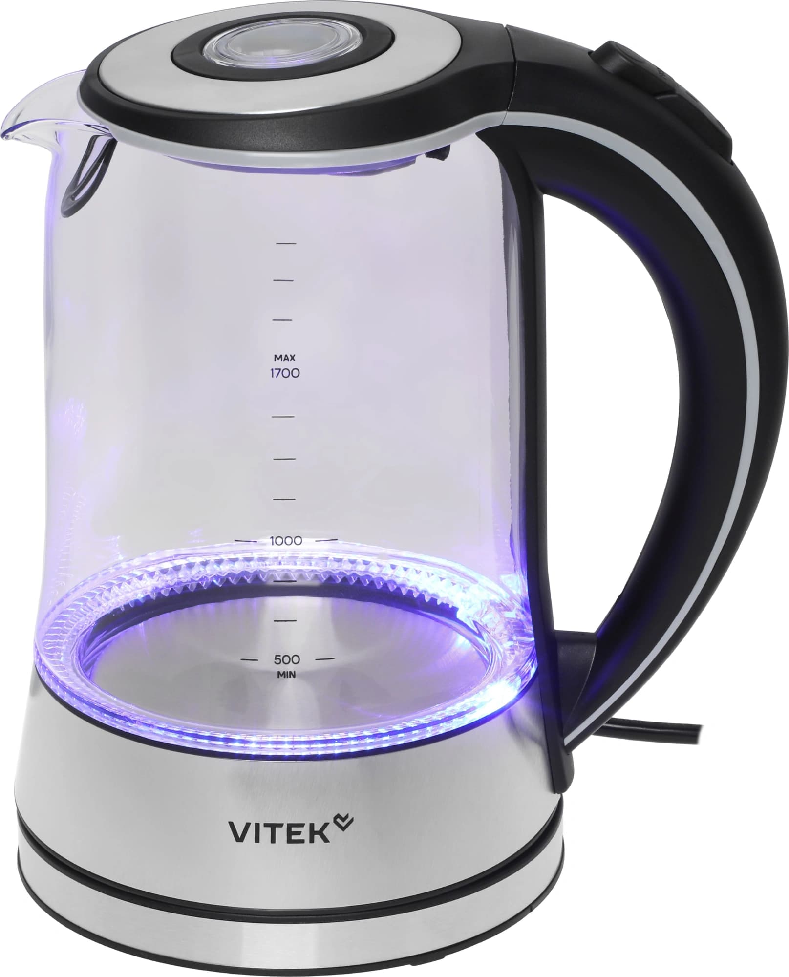 Электрочайник Vitek VT-WK1009 черный/серый