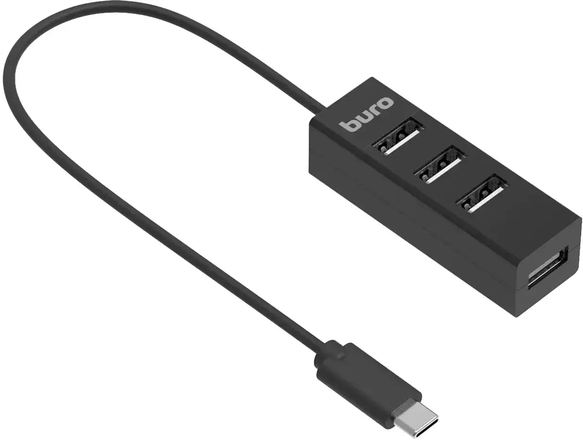 USB-хаб Buro BPH-C-1906 черный (BU-USBC-HUB-4U20)