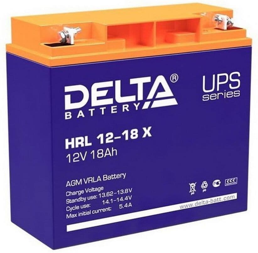 Аккумулятор для ИБП Delta 12V/18Ah (HRL 12-18 X)