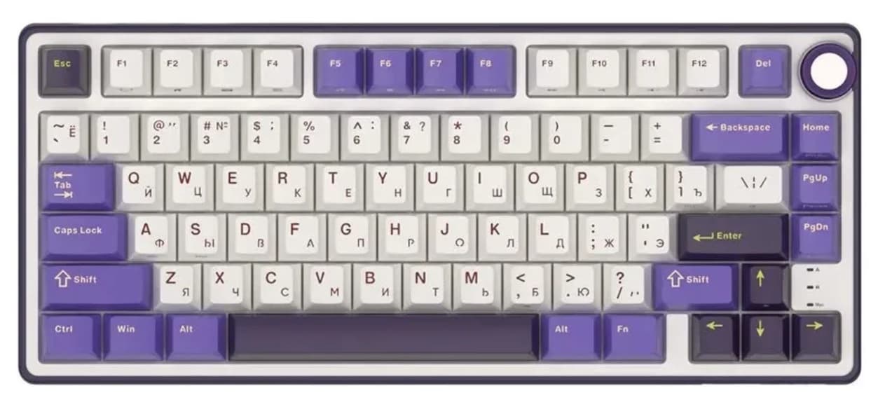 Клавиатура Royal Kludge R75 Brown switch/Blackberry