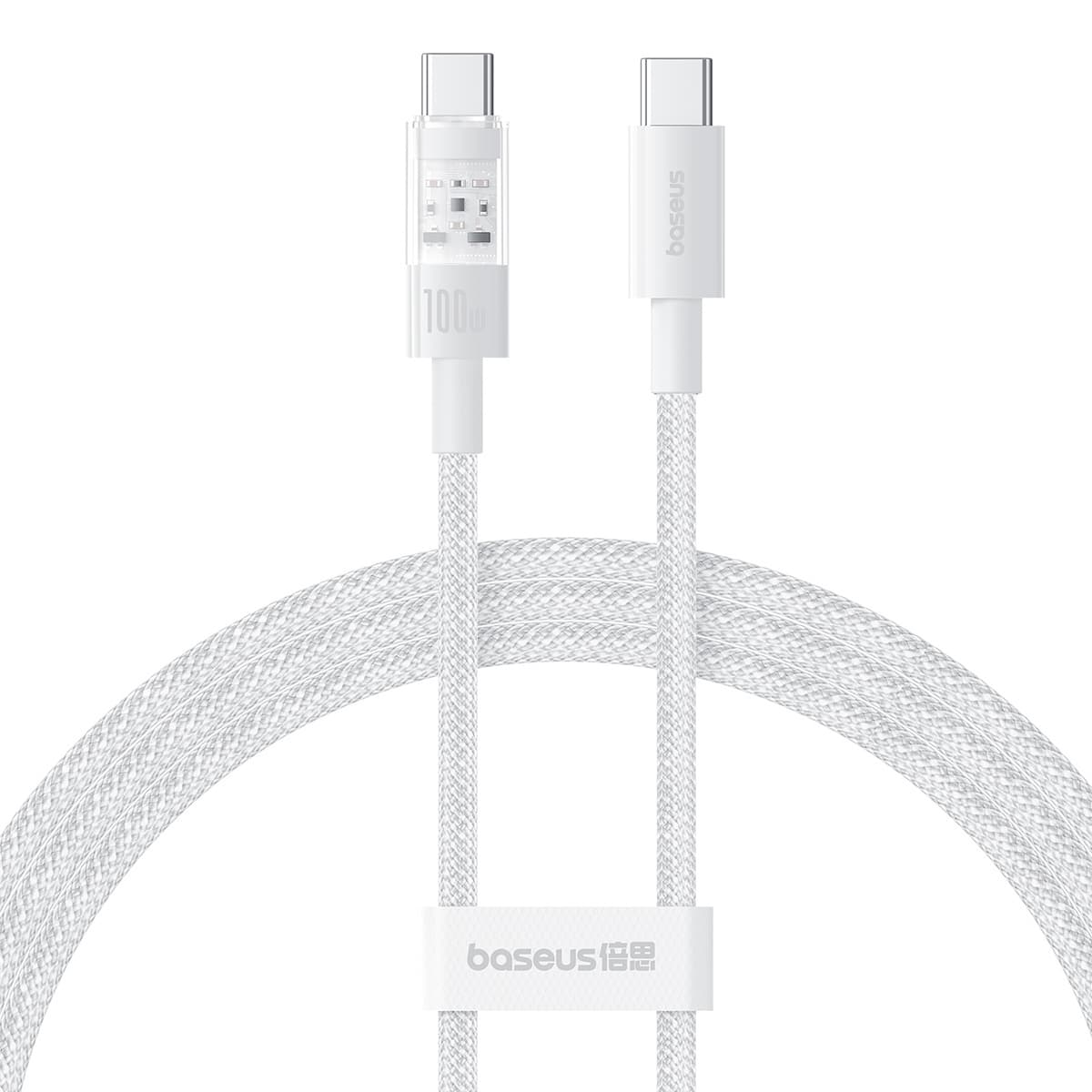 Кабель Baseus CB000092 Gem Fast-Charging Data Cable USB-C to USB-C 100W 1m Moon White (P10373000211-00)