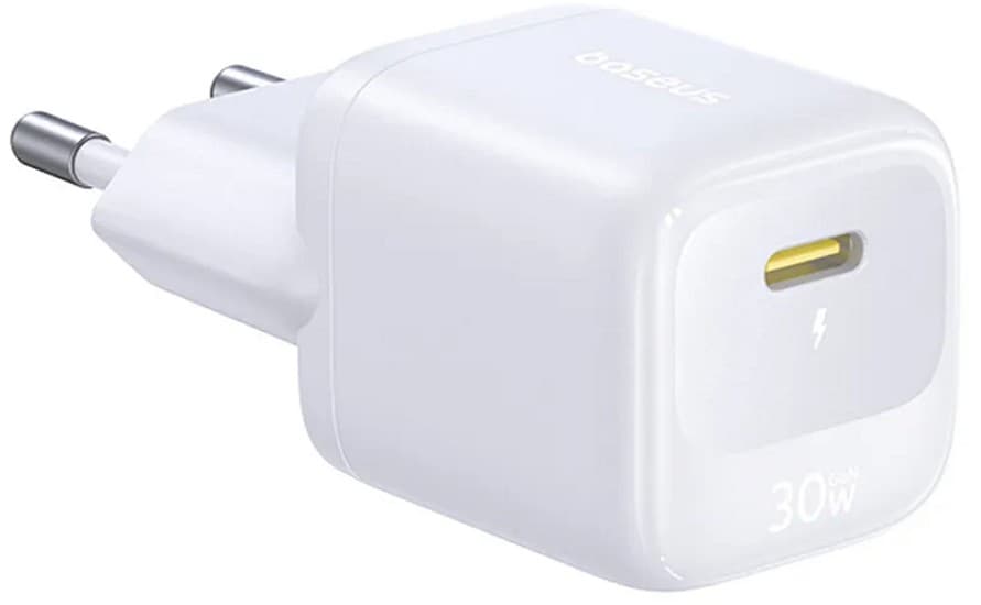 Сетевое зарядное устройство Baseus E01231 EnerFill FN22 Fast Charger 1C 30W EU Moon White (E0123101)