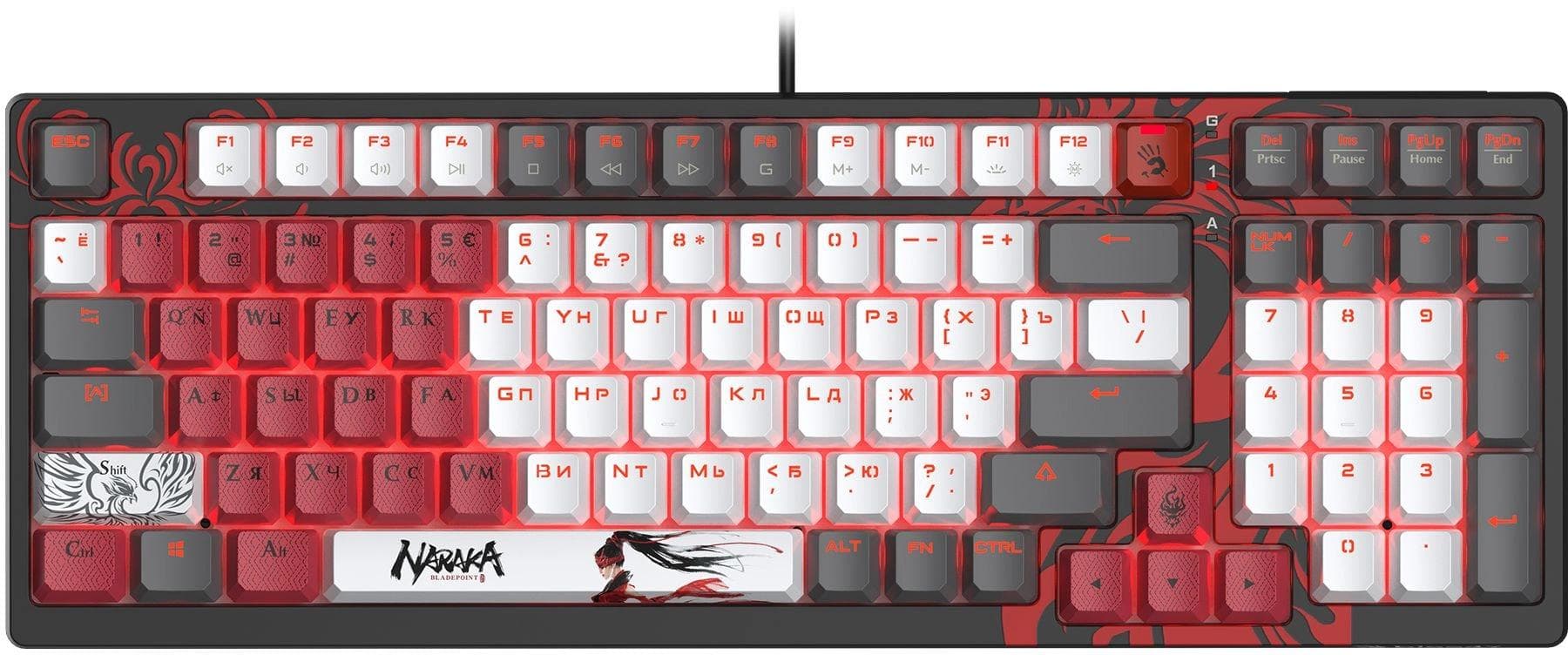 Клавиатура A4Tech Bloody S98 Naraka BLMS Red Plus Switch