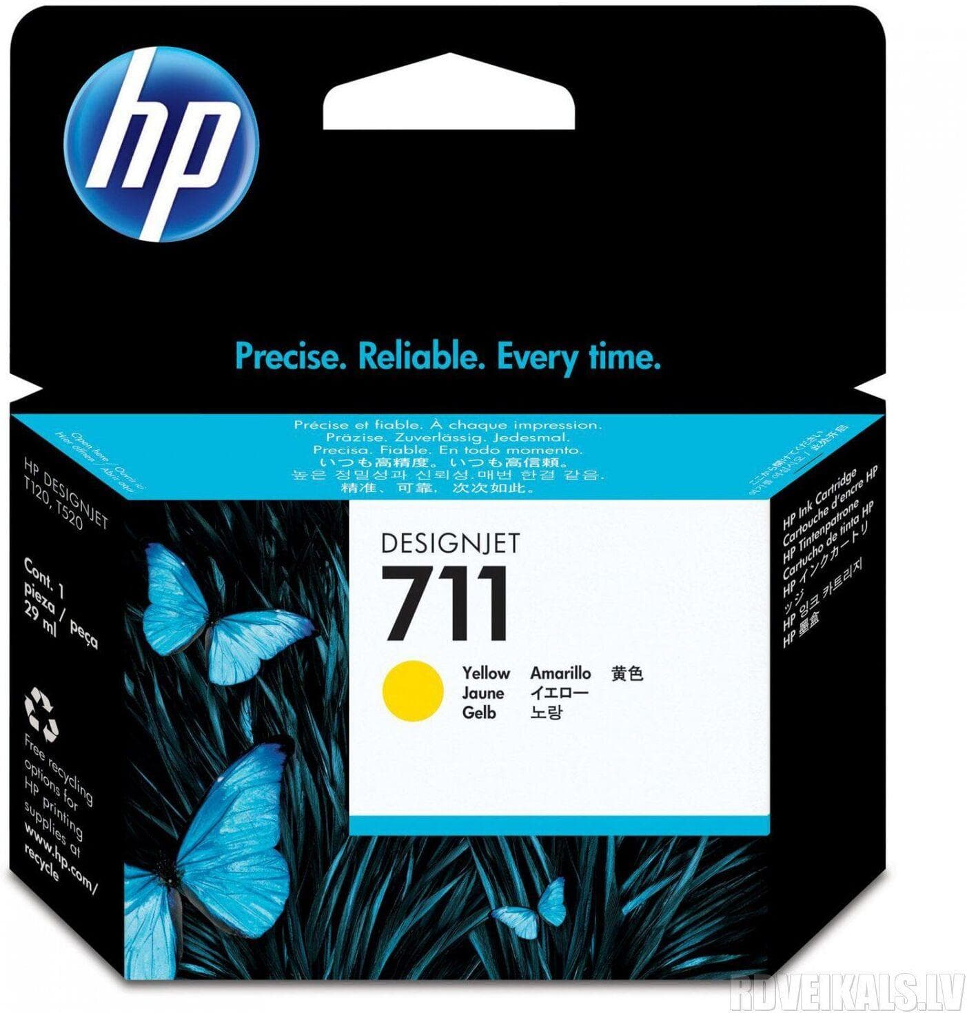 Картридж HP 711 желтый (CZ132A)