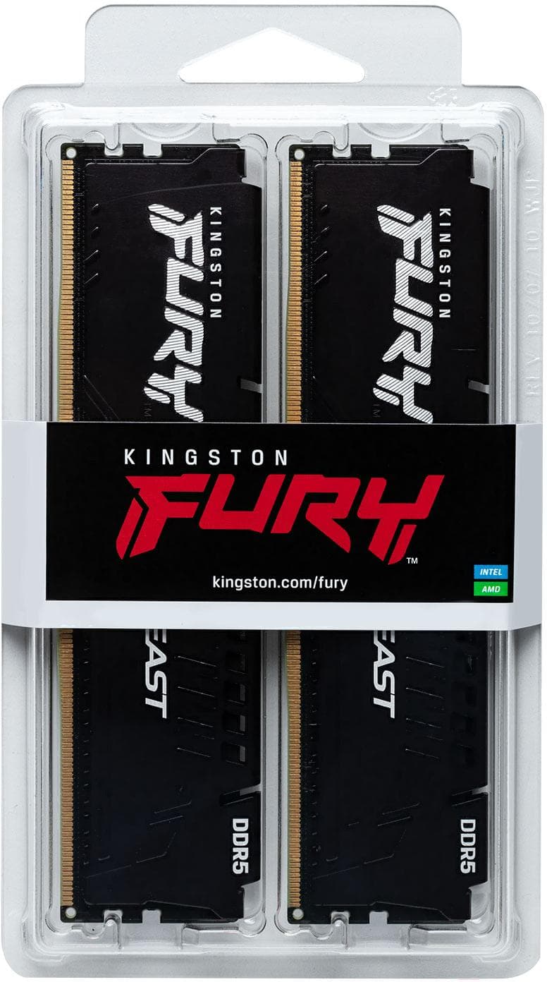Оперативная память Kingston Fury Beast DDR5 2x8GB 5600MHz (KF556C36BBEK2-16)